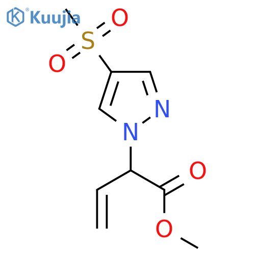 methyl 2-(4-methanesulfonyl-1H-pyrazol-1-yl)but-3-enoate structure