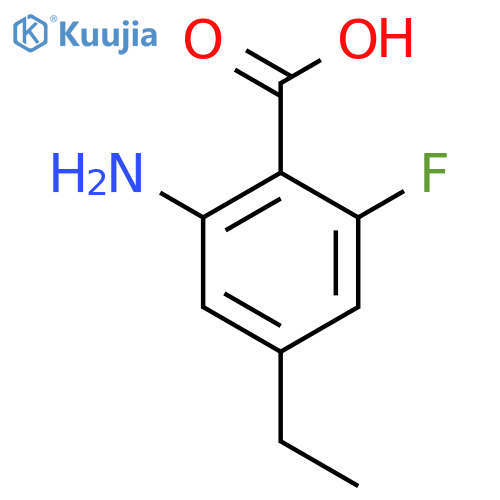 2-Amino-4-ethyl-6-fluorobenzoic acid structure