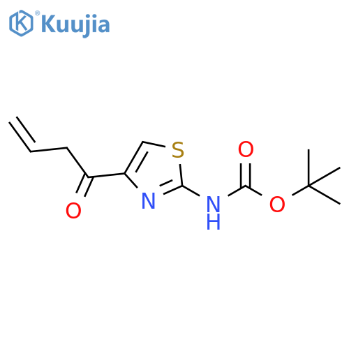 Carbamic acid, N-[4-(1-oxo-3-buten-1-yl)-2-thiazolyl]-, 1,1-dimethylethyl ester structure