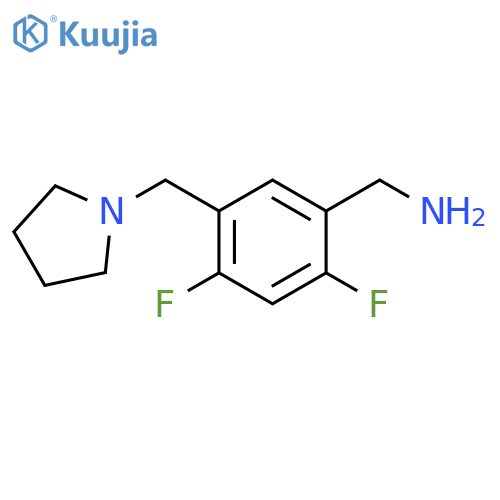 Benzenemethanamine, 2,4-difluoro-5-(1-pyrrolidinylmethyl)- structure