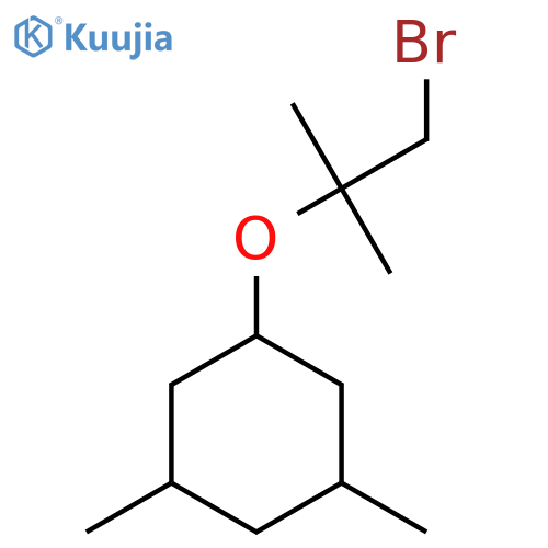 1-(1-bromo-2-methylpropan-2-yl)oxy-3,5-dimethylcyclohexane structure