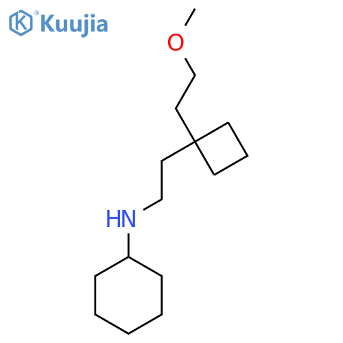 N-{2-[1-(2-methoxyethyl)cyclobutyl]ethyl}cyclohexanamine structure