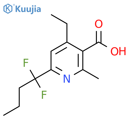 6-(1,1-Difluorobutyl)-4-ethyl-2-methylpyridine-3-carboxylic acid structure
