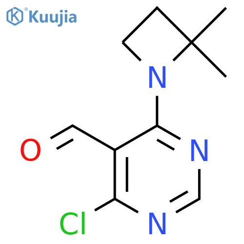 4-Chloro-6-(2,2-dimethylazetidin-1-yl)pyrimidine-5-carbaldehyde structure
