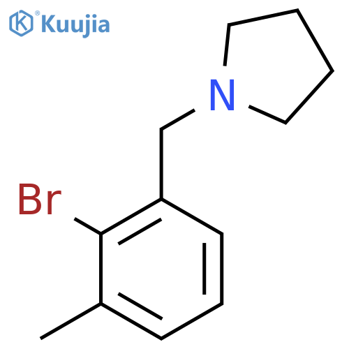 1-(2-Bromo-3-methylbenzyl)pyrrolidine structure