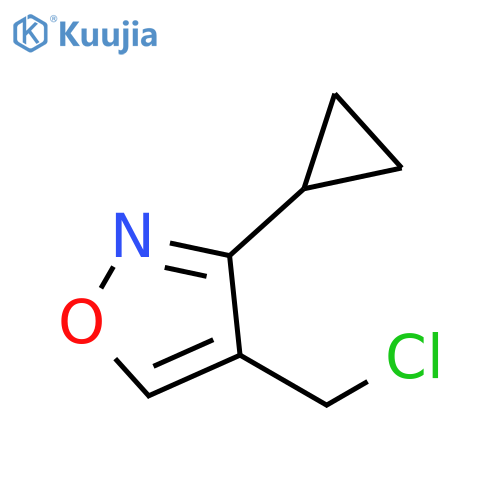 4-(chloromethyl)-3-cyclopropyl-1,2-oxazole structure