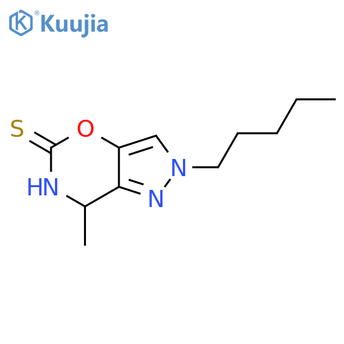 7-methyl-2-pentyl-2H,5H,6H,7H-pyrazolo[3,4-e][1,3]oxazine-5-thione structure