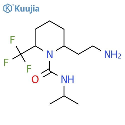 2-(2-aminoethyl)-N-(propan-2-yl)-6-(trifluoromethyl)piperidine-1-carboxamide structure