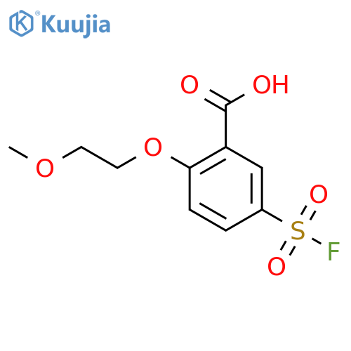 5-(Fluorosulfonyl)-2-(2-methoxyethoxy)benzoic acid structure