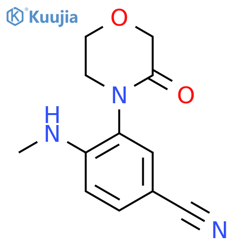 4-(methylamino)-3-(3-oxomorpholin-4-yl)benzonitrile structure