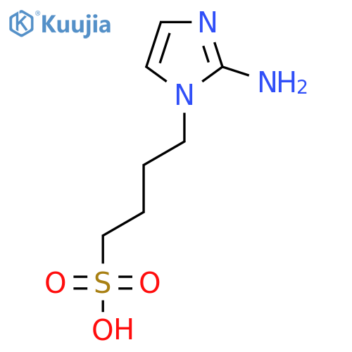 4-(2-amino-1H-imidazol-1-yl)butane-1-sulfonic acid structure