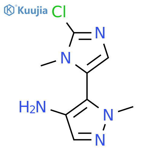 5-(2-chloro-1-methyl-1H-imidazol-5-yl)-1-methyl-1H-pyrazol-4-amine structure
