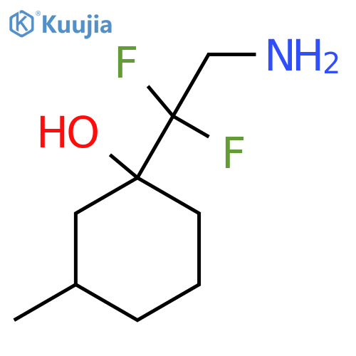 1-(2-Amino-1,1-difluoroethyl)-3-methylcyclohexan-1-ol structure
