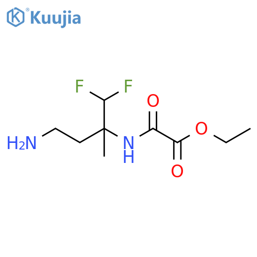 Acetic acid, 2-[[3-amino-1-(difluoromethyl)-1-methylpropyl]amino]-2-oxo-, ethyl ester structure