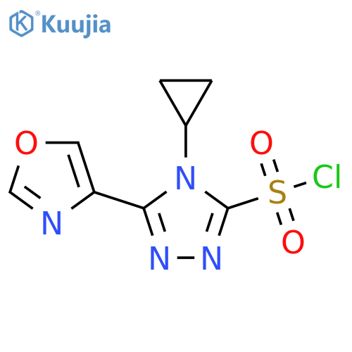 4-cyclopropyl-5-(1,3-oxazol-4-yl)-4H-1,2,4-triazole-3-sulfonyl chloride structure