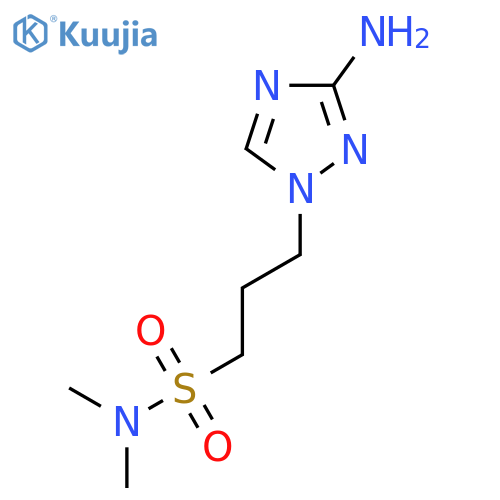 3-(3-amino-1H-1,2,4-triazol-1-yl)-N,N-dimethylpropane-1-sulfonamide structure