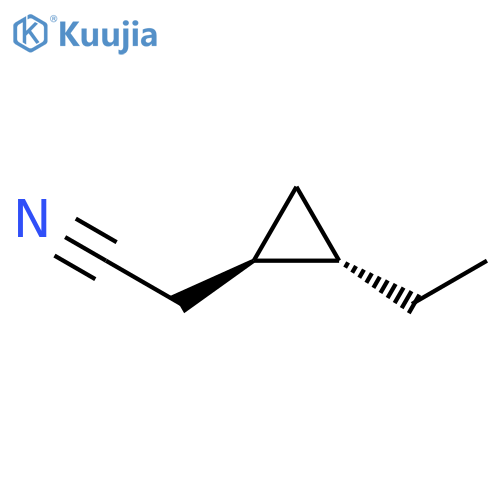 Cyclopropaneacetonitrile, 2-ethyl-, (1R,2S)-rel- structure