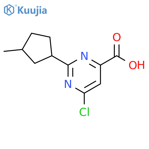 4-Pyrimidinecarboxylic acid, 6-chloro-2-(3-methylcyclopentyl)- structure