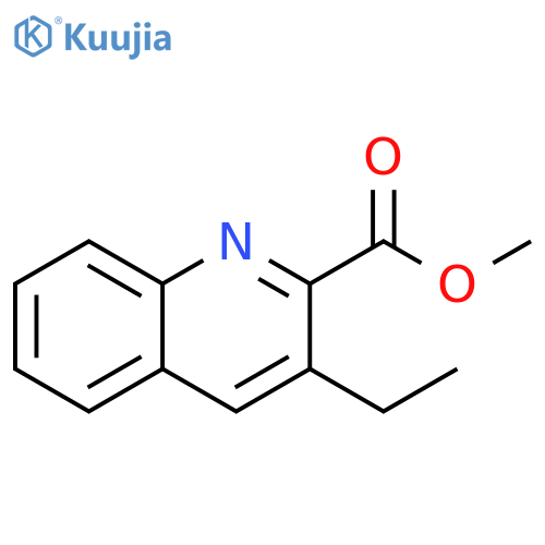 2-Quinolinecarboxylic acid, 3-ethyl-, methyl ester structure