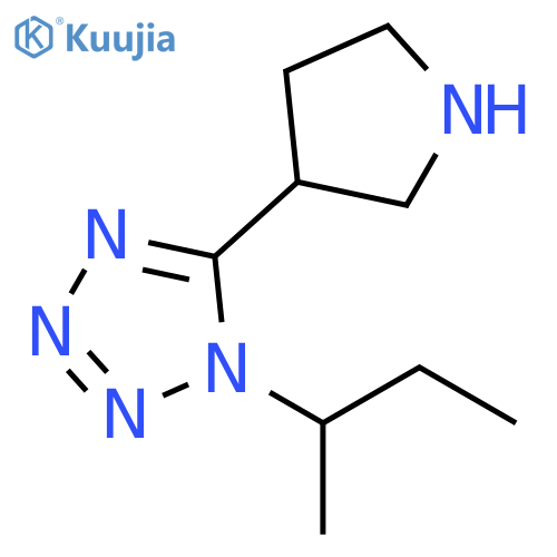 1H-Tetrazole, 1-(1-methylpropyl)-5-(3-pyrrolidinyl)- structure