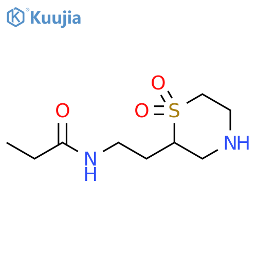 Propanamide, N-[2-(1,1-dioxido-2-thiomorpholinyl)ethyl]- structure