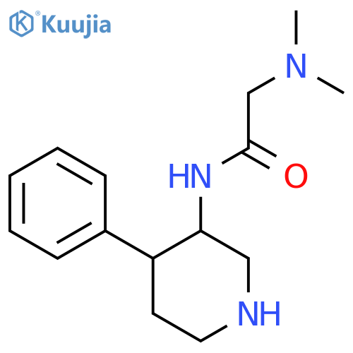 2-(dimethylamino)-N-(4-phenylpiperidin-3-yl)acetamide structure