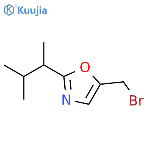 Oxazole, 5-(bromomethyl)-2-(1,2-dimethylpropyl)- structure