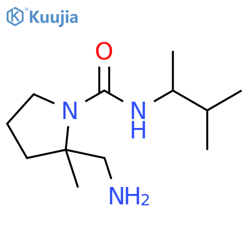 1-Pyrrolidinecarboxamide, 2-(aminomethyl)-N-(1,2-dimethylpropyl)-2-methyl- structure