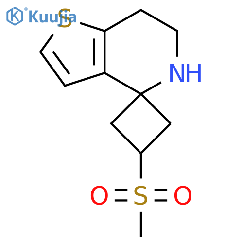 3-methanesulfonyl-6',7'-dihydro-5'H-spirocyclobutane-1,4'-thieno3,2-cpyridine structure