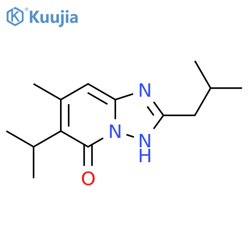 7-methyl-2-(2-methylpropyl)-6-(propan-2-yl)-1,2,4triazolo1,5-apyridin-5-ol structure
