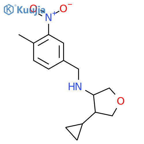 4-cyclopropyl-N-(4-methyl-3-nitrophenyl)methyloxolan-3-amine structure