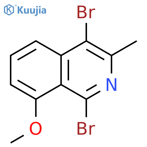 Isoquinoline, 1,4-dibromo-8-methoxy-3-methyl- structure