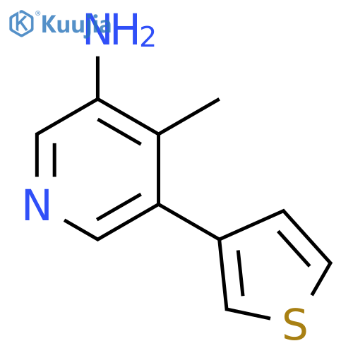3-Pyridinamine, 4-methyl-5-(3-thienyl)- structure