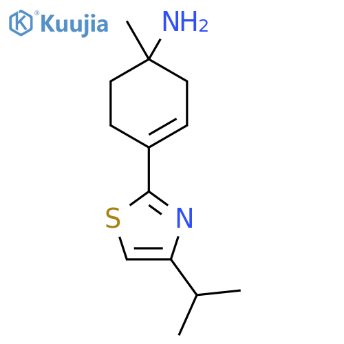 1-methyl-4-4-(propan-2-yl)-1,3-thiazol-2-ylcyclohex-3-en-1-amine structure