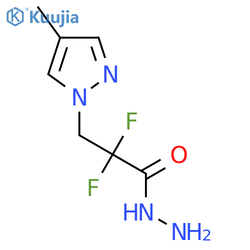 1H-Pyrazole-1-propanoic acid, α,α-difluoro-4-methyl-, hydrazide structure