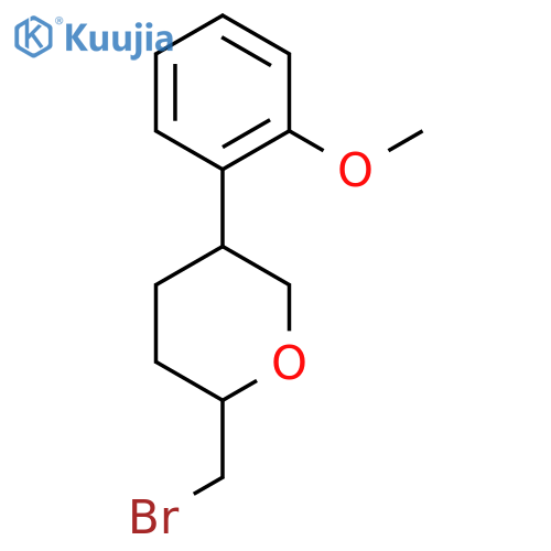 2-(Bromomethyl)-5-(2-methoxyphenyl)oxane structure