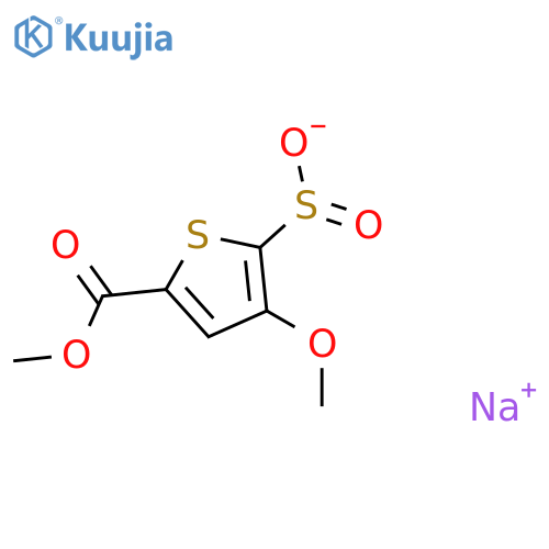 Sodium 3-methoxy-5-(methoxycarbonyl)thiophene-2-sulfinate structure