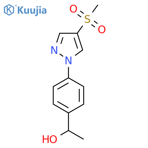 1-4-(4-methanesulfonyl-1H-pyrazol-1-yl)phenylethan-1-ol structure