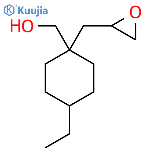 {4-Ethyl-1-[(oxiran-2-yl)methyl]cyclohexyl}methanol structure