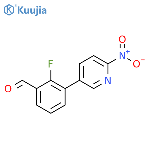 Benzaldehyde, 2-fluoro-3-(6-nitro-3-pyridinyl)- structure