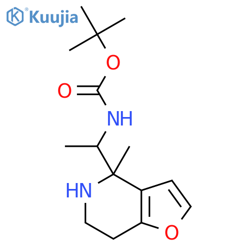 tert-butyl N-(1-{4-methyl-4H,5H,6H,7H-furo3,2-cpyridin-4-yl}ethyl)carbamate structure