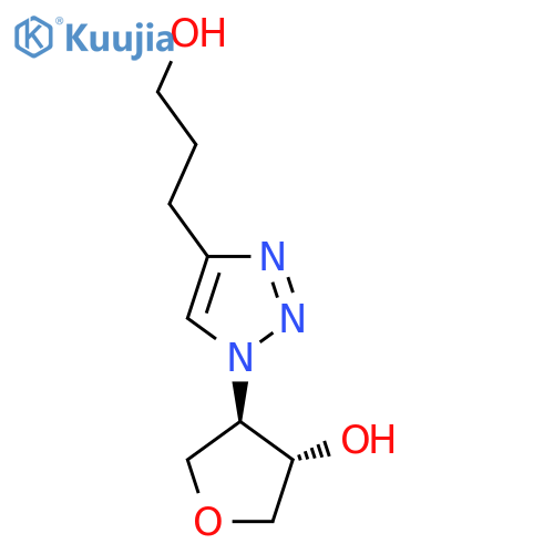 1H-1,2,3-Triazole-4-propanol, 1-[(3R,4S)-tetrahydro-4-hydroxy-3-furanyl]-, rel- structure