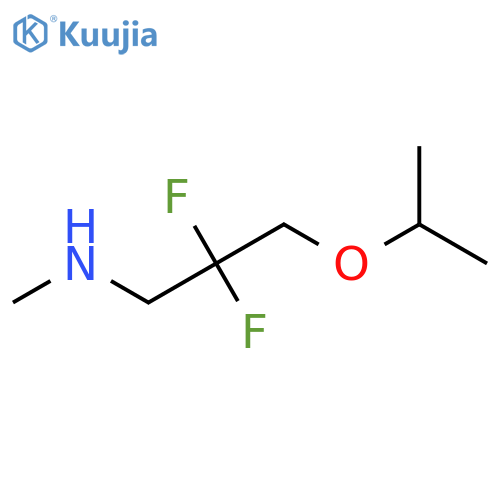 2,2-difluoro-N-methyl-3-propan-2-yloxypropan-1-amine structure