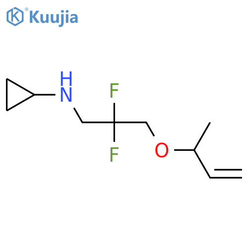 N-(3-but-3-en-2-yloxy-2,2-difluoropropyl)cyclopropanamine structure