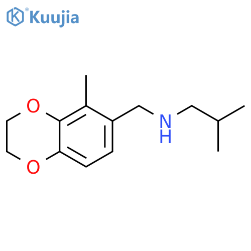 1,4-Benzodioxin-6-methanamine, 2,3-dihydro-5-methyl-N-(2-methylpropyl)- structure