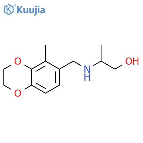 1-Propanol, 2-[[(2,3-dihydro-5-methyl-1,4-benzodioxin-6-yl)methyl]amino]- structure