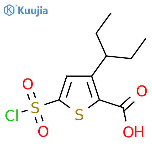 5-(Chlorosulfonyl)-3-(pentan-3-yl)thiophene-2-carboxylic acid structure
