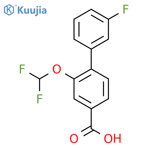 3-(difluoromethoxy)-4-(3-fluorophenyl)benzoic acid structure