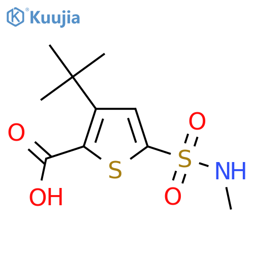 3-Tert-butyl-5-(methylsulfamoyl)thiophene-2-carboxylic acid structure