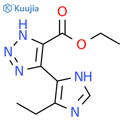 1H-1,2,3-Triazole-5-carboxylic acid, 4-(4-ethyl-1H-imidazol-5-yl)-, ethyl ester structure